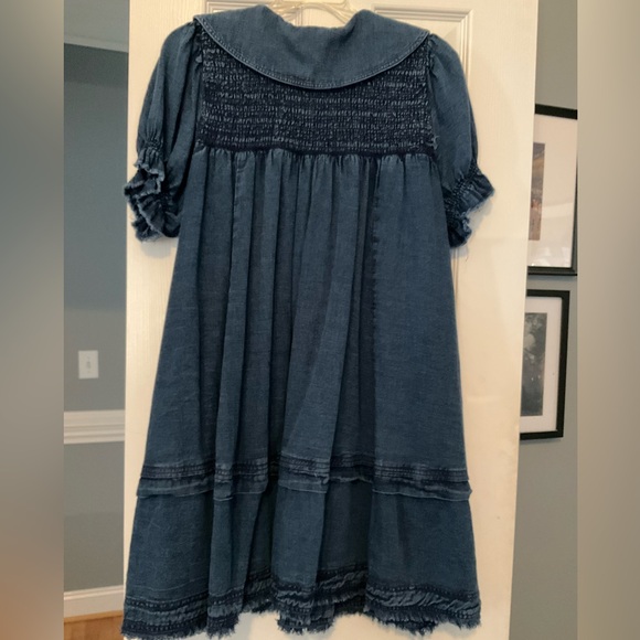 Anthropologie The Katie collared, button front mini dress in denim - Picture 2 of 5